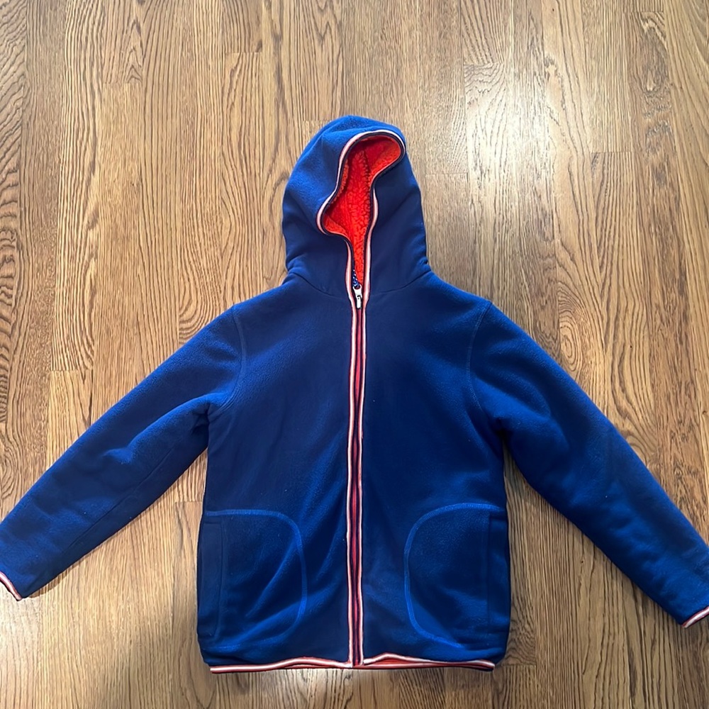 Boys mini boden lined zip-up hoodie